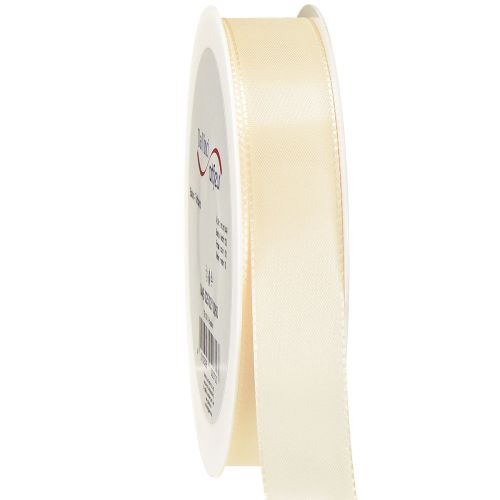Artikel Geschenkband und Dekoband Creme Taftband 25mm 50m