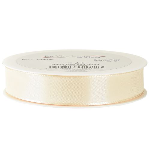 Artikel Geschenkband und Dekoband Creme Taftband 25mm 50m