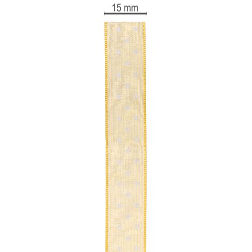 Artikel Geschenkband gepunktet perfekter Abschluss für Geschenkpäckchen und Geschenkboxen 1,5cm 20m