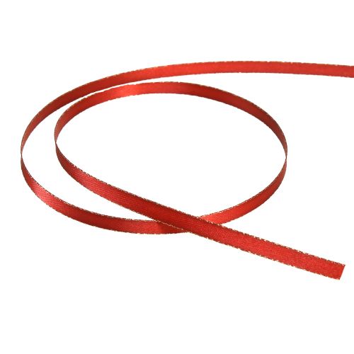 Floristik24 Geschenkband Weihnachten Dekoband Rot Gold B6mm L50m