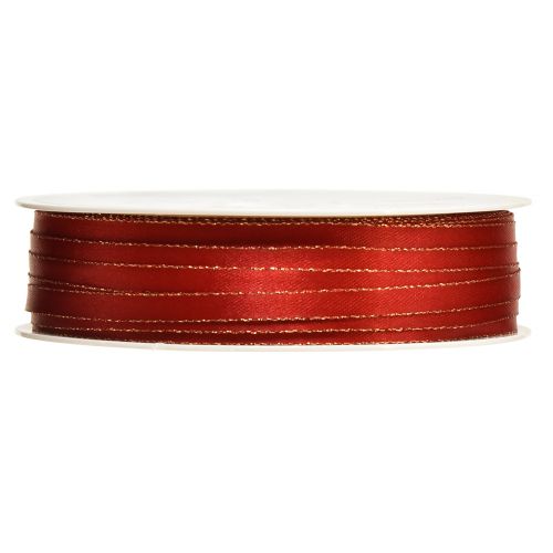 Floristik24 Geschenkband Weihnachten Dekoband Rot Gold B6mm L50m