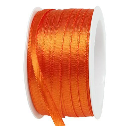 Floristik24 Geschenk- und Dekorationsband 6mm x 50m Orange