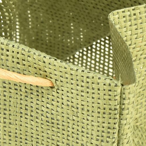 Artikel Geschenktüten Papier Gewebt-Optik Grün 12x12cm 12 St