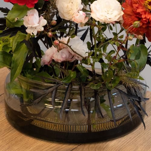 Artikel Glasschale rund mit weitem Rand für Deko und Schwimmkerzen