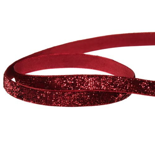 Artikel Glitzerband Weihnachtsband Band Dunkelrot B10mm L10m