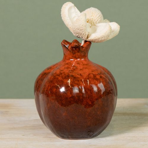 Artikel Granatapfel Deko Vase Keramik Rot Braun Ø10,5cm H12cm