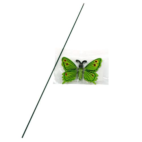 Floristik24 Schmetterling am Stab 17cm grün