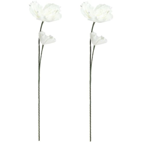 Artikel Große Schaumstoff Blumen Foam Kunstblumen Weiß 85cm 2St