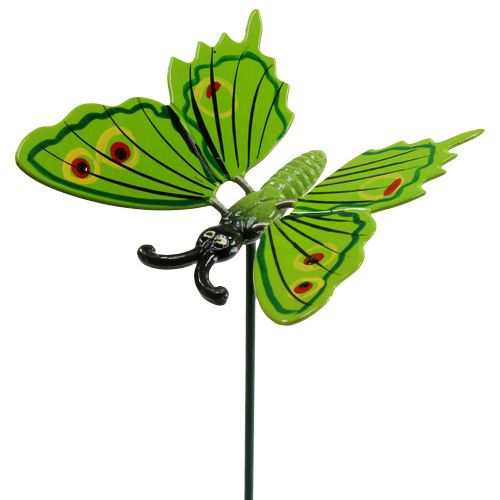 Schmetterling am Stab 17cm grün