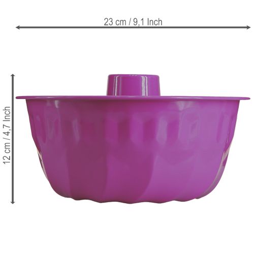 Artikel Gugelhupfform aus Metall Ø23cm H12cm Lila Dekoration