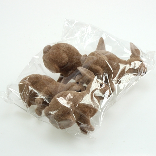 Artikel Deko-Hase 14cm beflockt 4St.