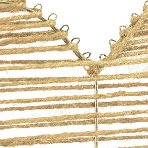 Artikel Herz Jute Natur Für Trockenblumen 35cm 4St