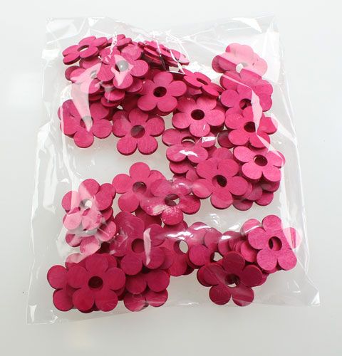 Holzblumen Ø4cm Pink 72St | Floristik24.at