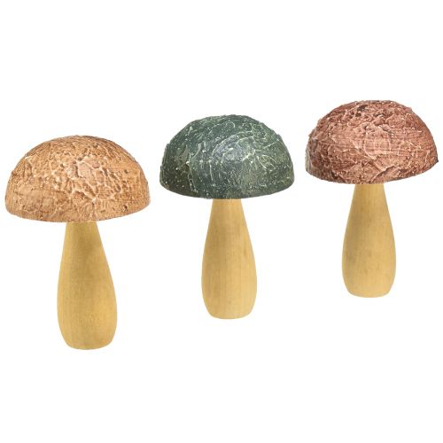 Artikel Holzpilze Deko Pilze Herbstdeko Holz Sortiert 11×7,5cm 3St