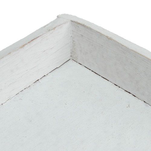 Floristik24 Holztablett Weiß 30cmx30cm