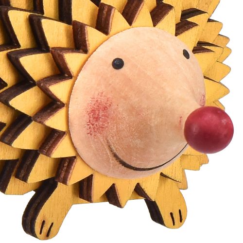 Artikel Igel Deko Holz Dekofigur Herbst Orange Gelb 8×7×6cm 4St