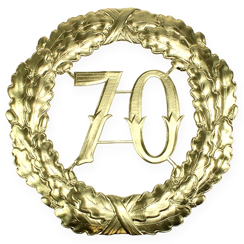 Jubiläumszahl 70 in Gold Ø40cm