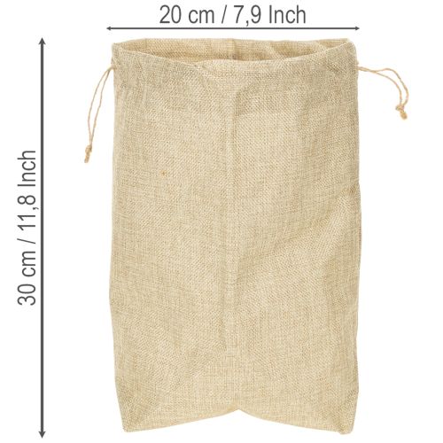 Jutetasche Geschenksack 20×10×30cm Naturfarben Jute Kunststoff | Floristik24.at