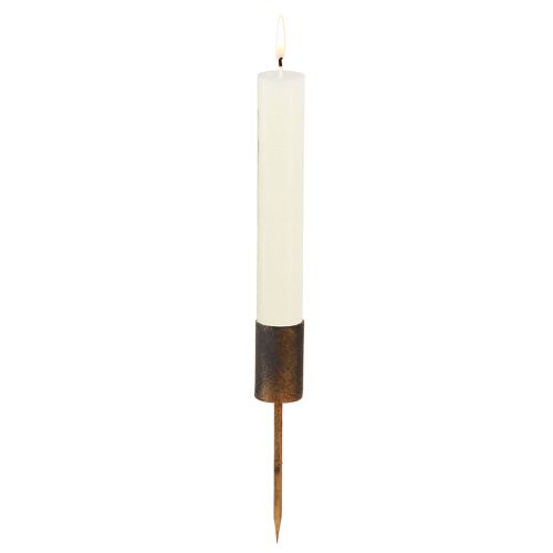 Floristik24 Kerzenhalter für Stabkerzen Ø28mm Steckdorn Antik Gold 4St