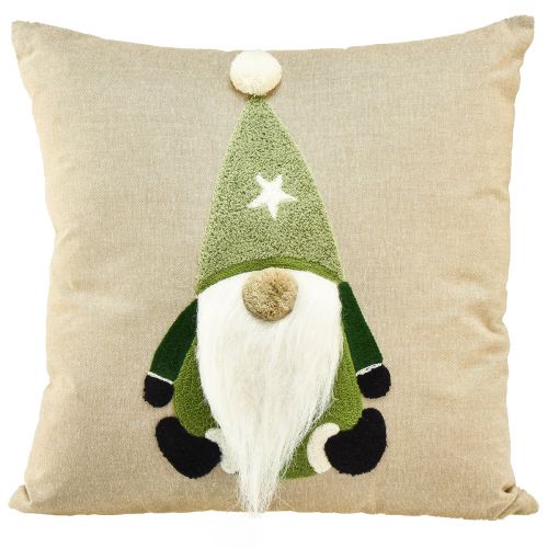Artikel Dekokissen mit Wichtel Deko Zierkissen Grün Beige 40×40cm