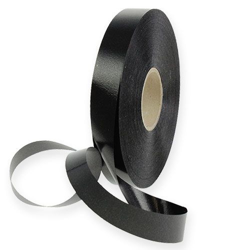 Floristik24 Kräuselband Schwarz 19mm 100m