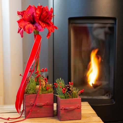 Artikel Künstliche Amaryllis Kunstblumen Rot Ø18cm L68cm 2St