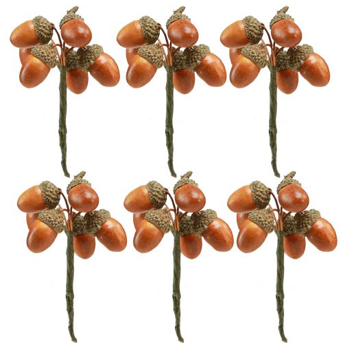 Artikel Künstliche Eicheln am Draht Deko für Herbstkranz 3cm 6 St