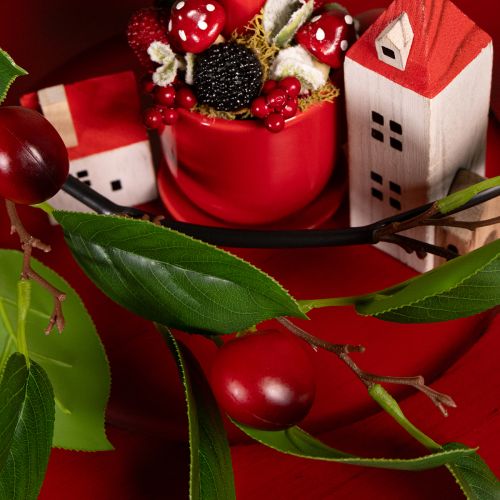 Floristik24 Künstliche Girlande mit Kirschen Perfekt für natürliche Raumdeko florale Optik 160cm