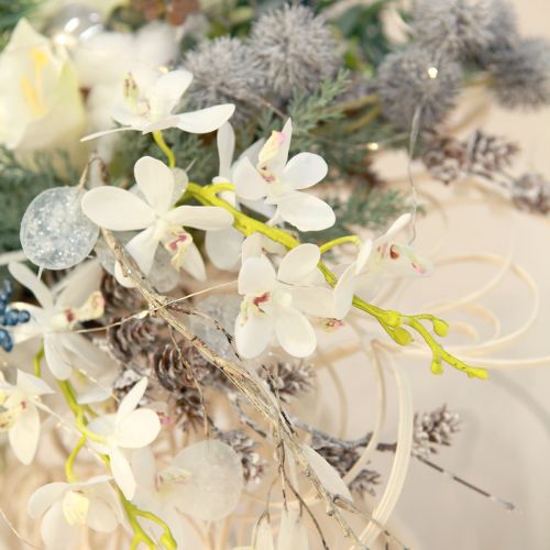 Artikel Künstliche Orchideen Zweige 2er Set mit weißen Blüten und Real-Touch-Effekt