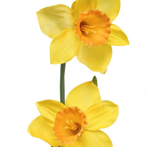 Künstliche Narzissen Seidenblumen Gelb 2 Blüten 61cm