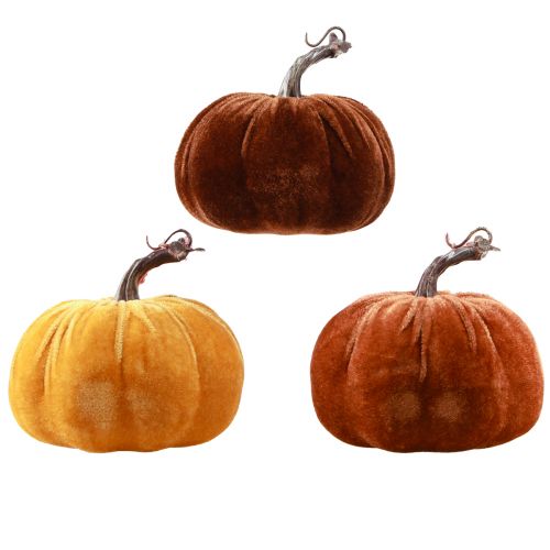 Artikel Kürbis Deko für den Herbst in Gelb Braun Ø13cm 3 St