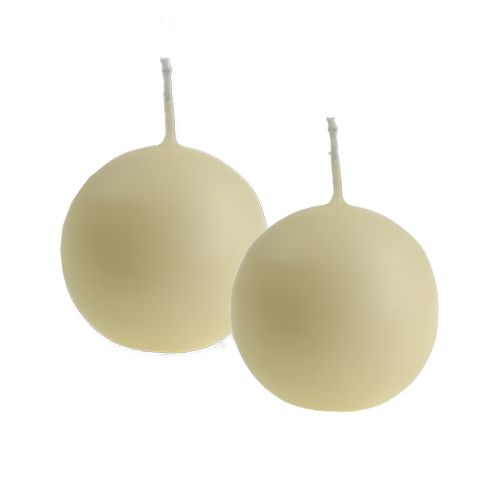 Floristik24 Kugelkerzen 60mm Creme 16 St