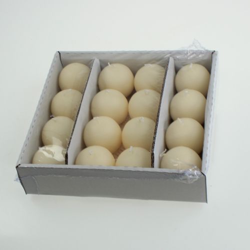 Floristik24 Kugelkerzen 60mm Creme 16 St