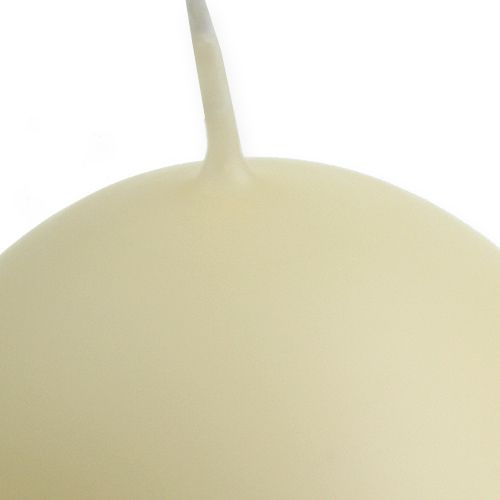 Floristik24 Kugelkerzen 80mm Creme 6 St