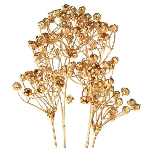 Artikel Kunstpflanzen Flachs künstlich Gold Adventsdeko 54cm 4St