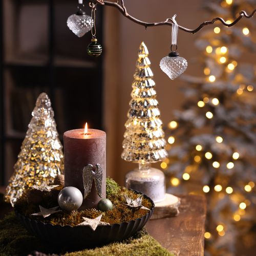 LED Weihnachtsbäume drehend mit Beleuchtung 2er-Set