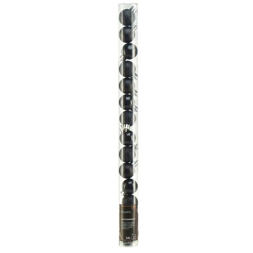 Artikel Mini Baumkugeln Schwarz Bruchfest Kunststoff Ø3cm 14St