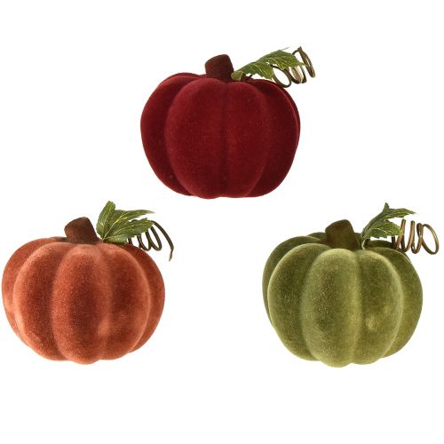 Artikel Mini-Kürbis Deko beflockt – Sortiert in Herbstfarben 9,5cm 3 St
