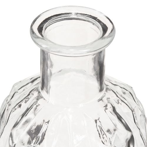 Floristik24 Mini Vasen Quadratisch Glas Deko Flaschen H13cm 4St