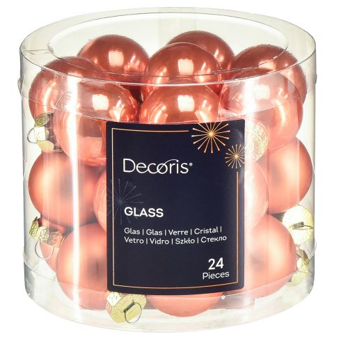 Artikel Mini Weihnachtskugeln Glas Orange Pumpkin Ø2,5cm 22 St
