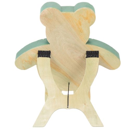 Steckschaum-Teddybär mit Ständer 48,5 x 42 x 5 cm, Grün | Floristik24.at