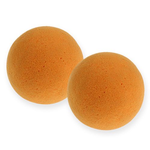 Steckschaum Kugeln Orange 9cm 4St