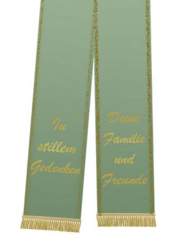 Floristik24 Trauerband bedruckt 125mm x 75cm olive