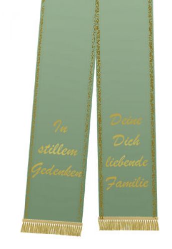 Floristik24 Trauerband bedruckt 125mm x 75cm olive