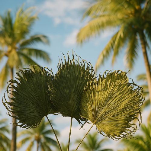 Artikel Palmwedel Deko für exotische Arrangements und Tischdekoration 5 St