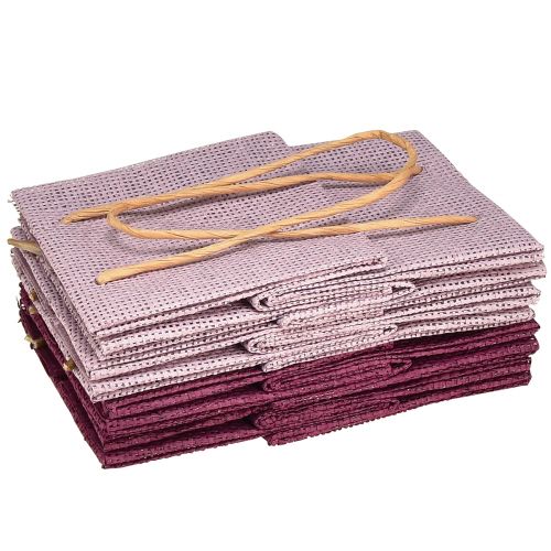 Artikel Papier Geschenktüten Henkel Burgund Rosa 12x12cm 8 St