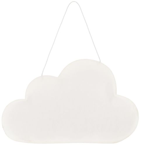 Papierwolke zum Hängen Weiß mit Goldschrift „Wolke 7“ 35cm x 22cm 2 Stück | Floristik24.at