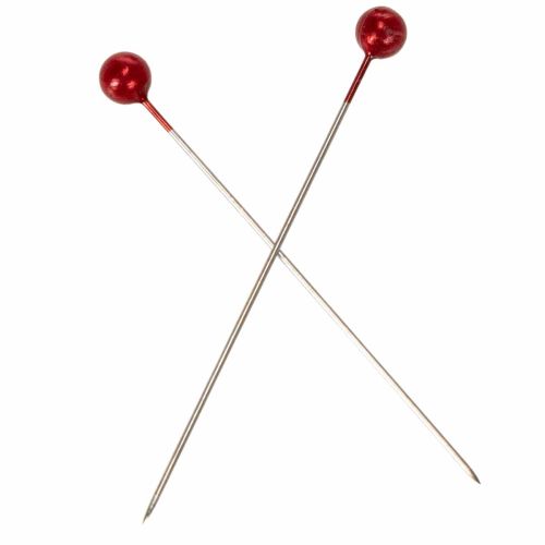 Perlkopfnadeln Metall Kunststoff Rot Ø6mm Länge 65mm Dekoration 100 Stück | Floristik24.at