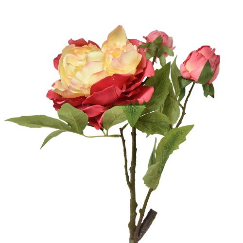 Artikel Pfingstrosen Seidenblumen Kunstblumen Rosa Gelb 68cm