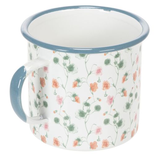 Pflanzgefäß Emaille-Tasse Weiß